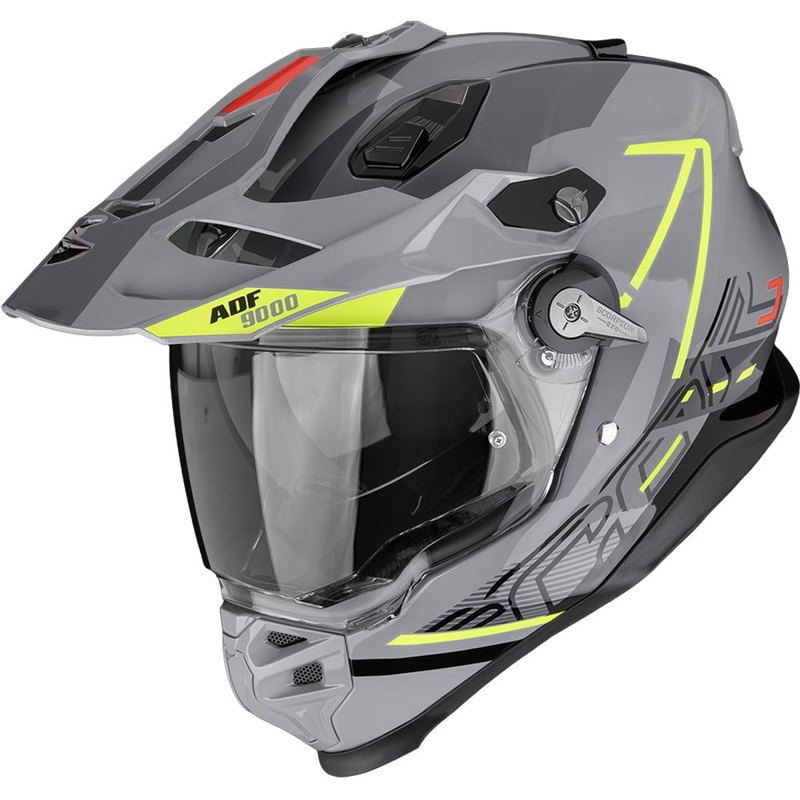 Endurokypärä Scorpion ADF-9000 Air Summit hopea-fluo keltainen