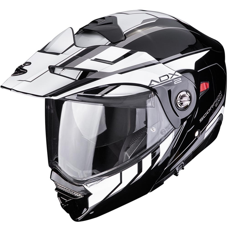 Enduro-moottoripyöräkypärä Scorpion ADX-2 Walt mustavalkoinen
