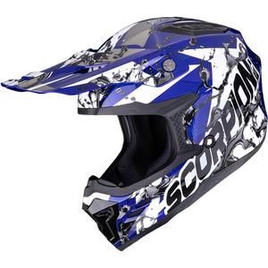 Scorpion SMX-10 Gasoline motocrossikypärä sini-valko-musta