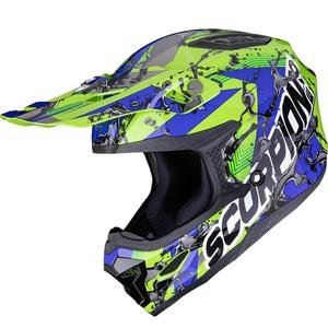 Scorpion SMX-10 Gas crossikypärä vihreä-sini-musta