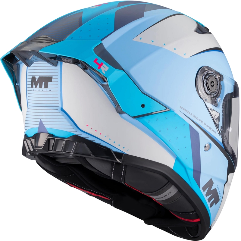 Kokokasvoinen moottoripyöräkypärä MT Thunder 4 R SV Wind Tunnel C7 matta siniharmaa