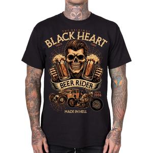 Black Heart Beer Rider T-paita musta
