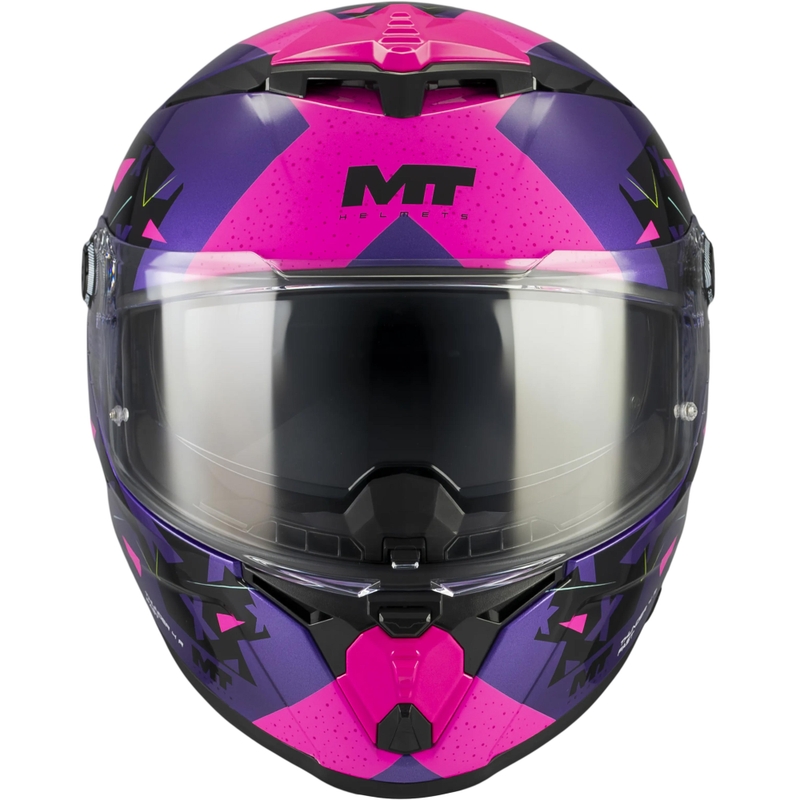 Kokokasvoinen moottoripyöräkypärä MT Thunder 4 R SV Fast C8 violetti-pinkki-musta