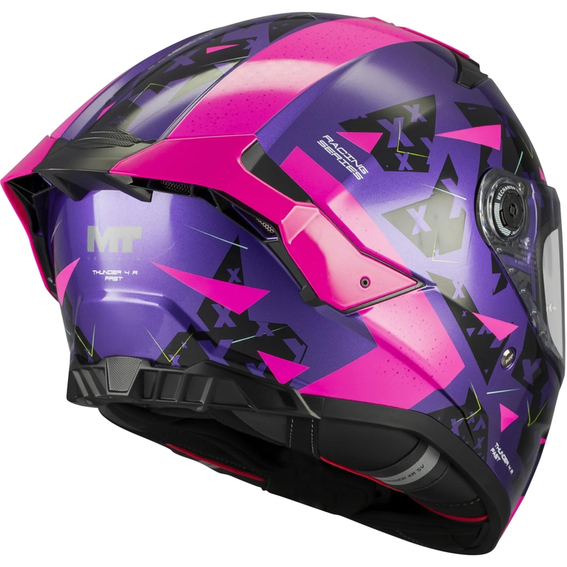 Kokokasvoinen moottoripyöräkypärä MT Thunder 4 R SV Fast C8 violetti-pinkki-musta
