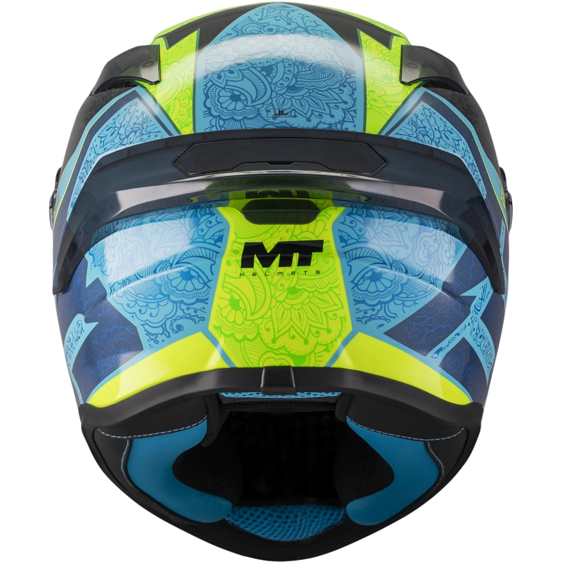 Kokokasvoinen moottoripyöräkypärä MT Targo S Danish_26_Brasil C3 sini-fluo keltainen-punainen