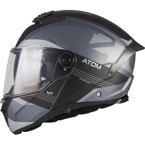 Avattava moottoripyöräkypärä MT Atom 2 SV Kaster C2 mattamusta-harmaa