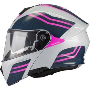 Avattava moottoripyöräkypärä MT Genesis R SV Vibe C8 harmaa-sini-pinkki
