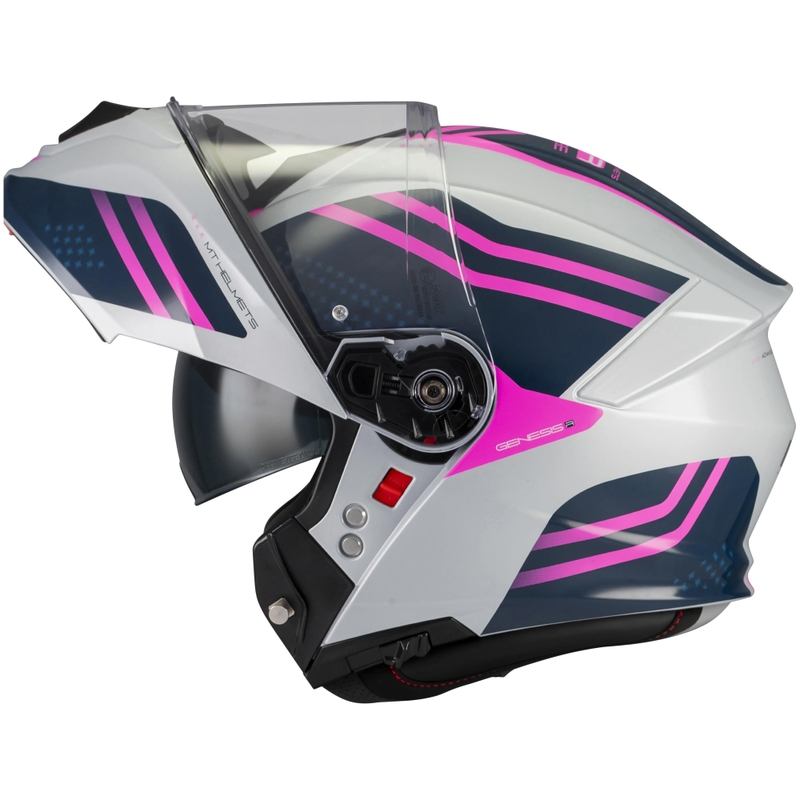 Avattava moottoripyöräkypärä MT Genesis R SV Vibe C8 harmaa-sini-pinkki