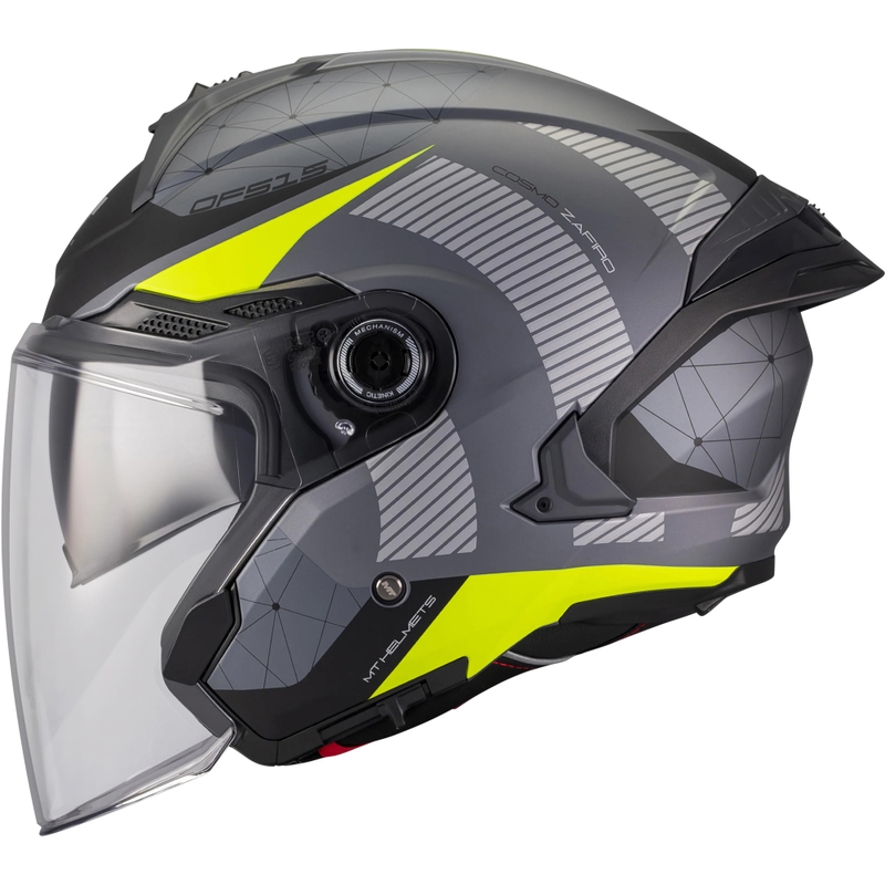 Avokypärä MT Cosmo SV Zafiro C3 mattamusta-harmaa-fluo-keltainen