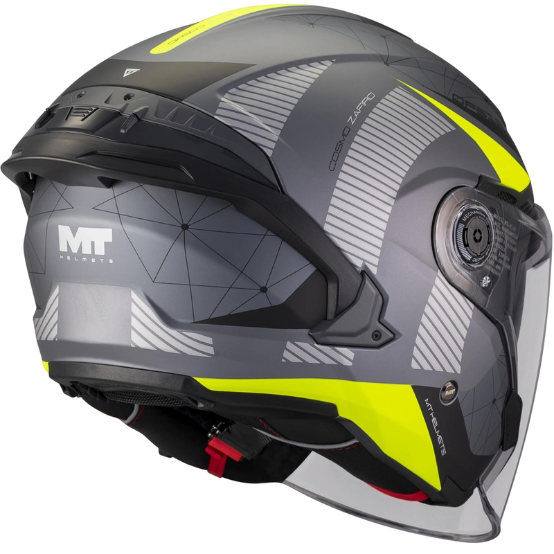 Avokypärä MT Cosmo SV Zafiro C3 mattamusta-harmaa-fluo-keltainen