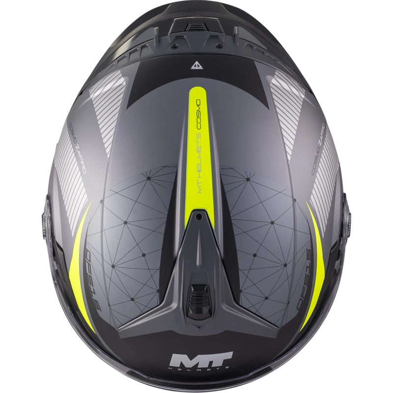Avokypärä MT Cosmo SV Zafiro C3 mattamusta-harmaa-fluo-keltainen