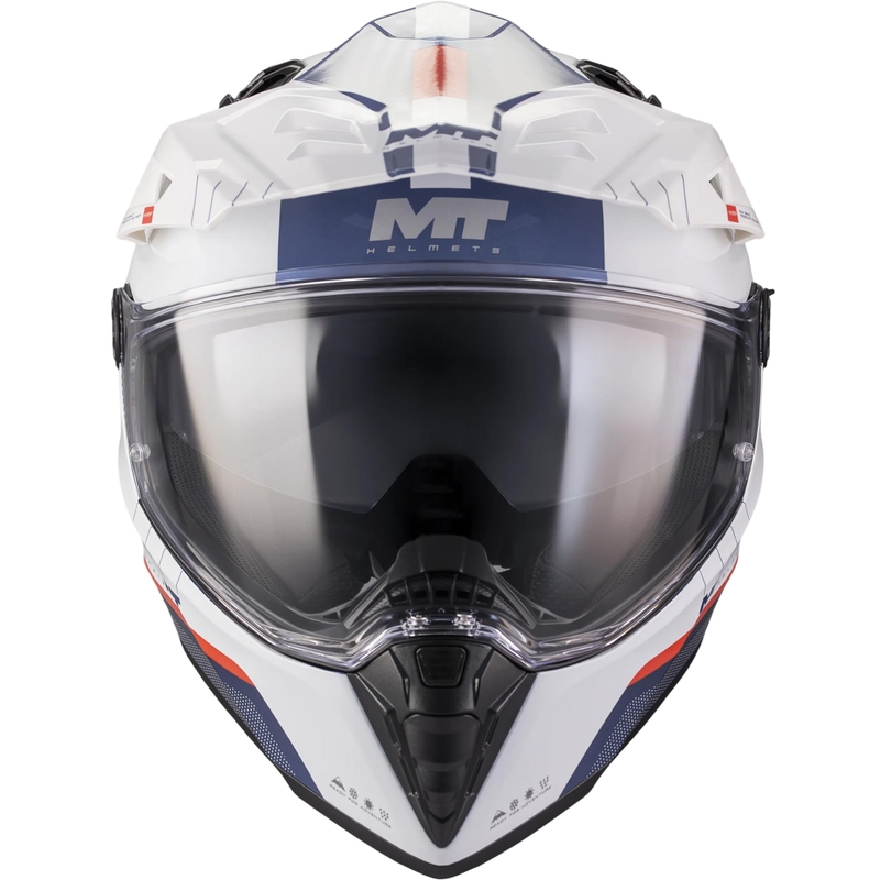 Enduro-moottoripyöräkypärä MT Track SV Nomad C0 sini-valko-punainen