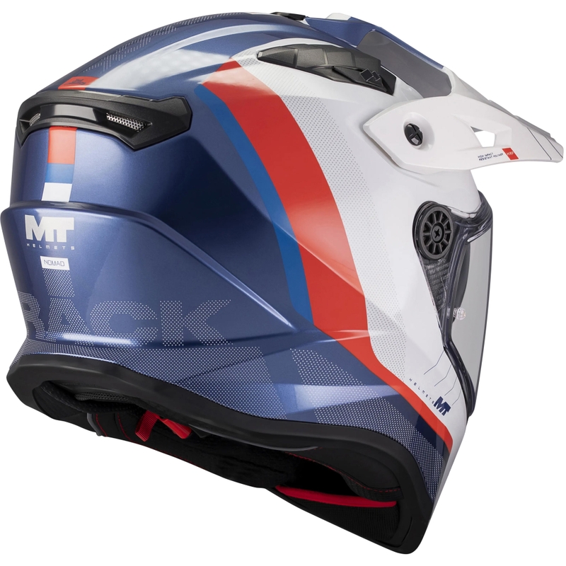 Enduro-moottoripyöräkypärä MT Track SV Nomad C0 sini-valko-punainen