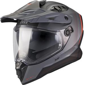 Enduro-moottoripyöräkypärä MT Track SV Nomad B25 mattamusta-harmaa-punainen