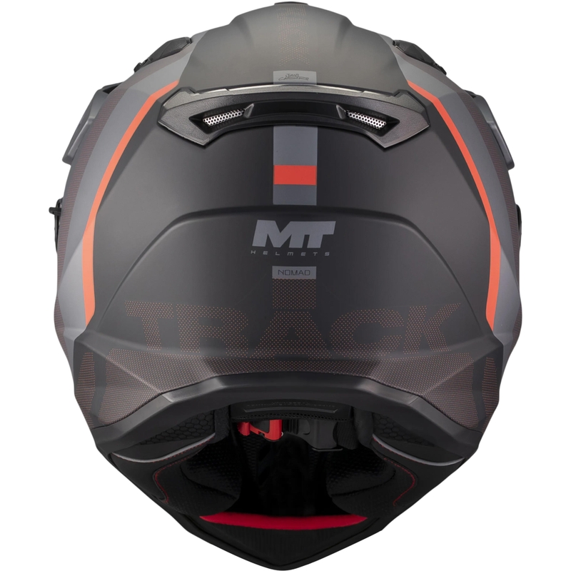 Enduro-moottoripyöräkypärä MT Track SV Nomad B25 mattamusta-harmaa-punainen