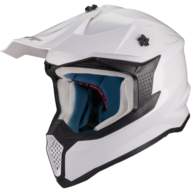 Motocross-kypärä MT Falcon S Pure A0 valkoinen