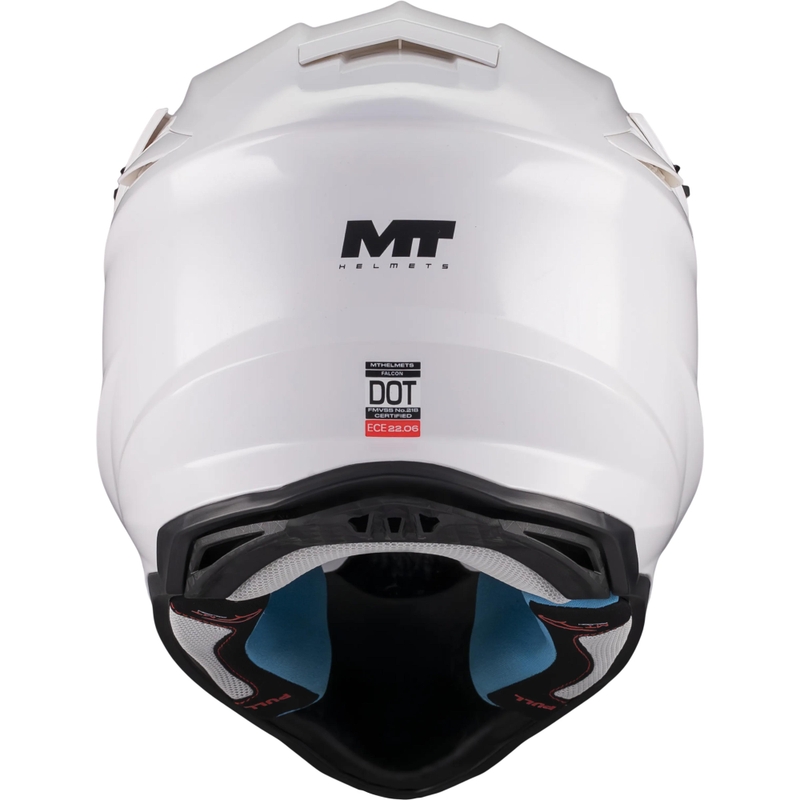 Motocross-kypärä MT Falcon S Pure A0 valkoinen