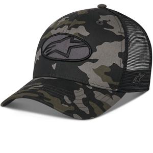 Alpinestars Oblique Camo Trucker -lippis musta-camo-musta