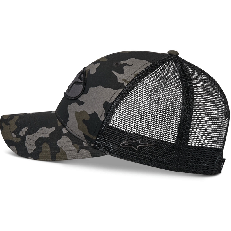 Alpinestars Oblique Camo Trucker -lippis musta-camo-musta