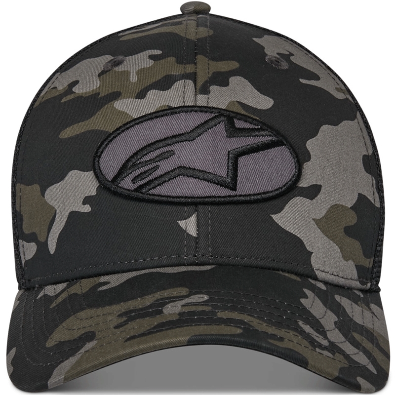 Alpinestars Oblique Camo Trucker -lippis musta-camo-musta