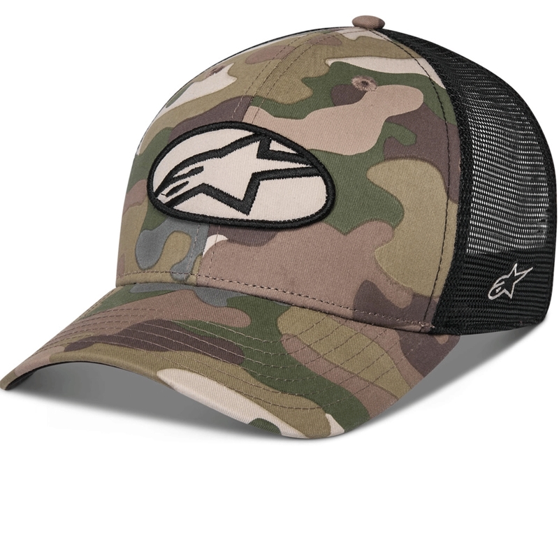 Alpinestars Oblique Camo Trucker -lippis vihreä-camo-musta