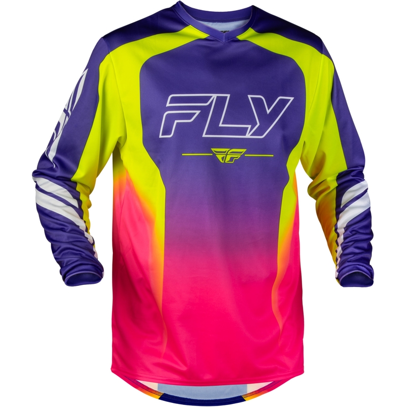 Motocross-paita FLY Racing F-16 Raze violetti-punainen-keltainen