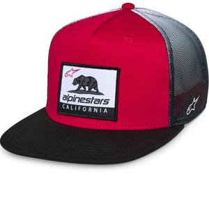 Alpinestars Cali Gradient Trucker-lippis punainen-musta-valkoinen
