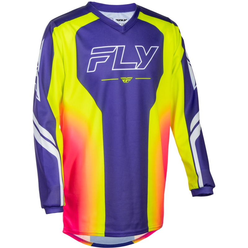 FLY Racing F-16 Raze Lasten Motocross-paita Violetti-Punainen-Keltainen