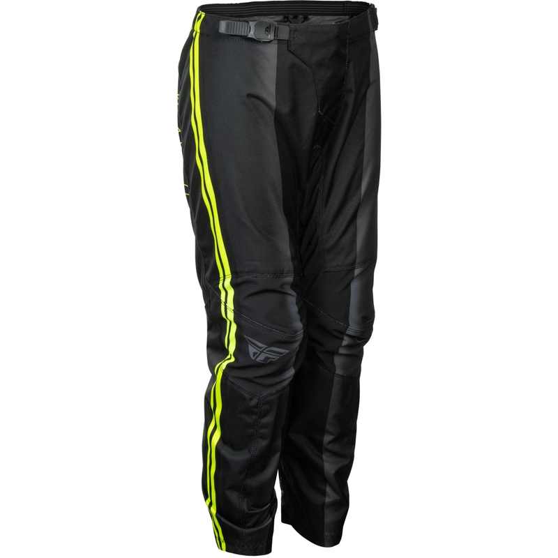 Lasten motocross-housut FLY Racing F-16 Raze musta-keltainen