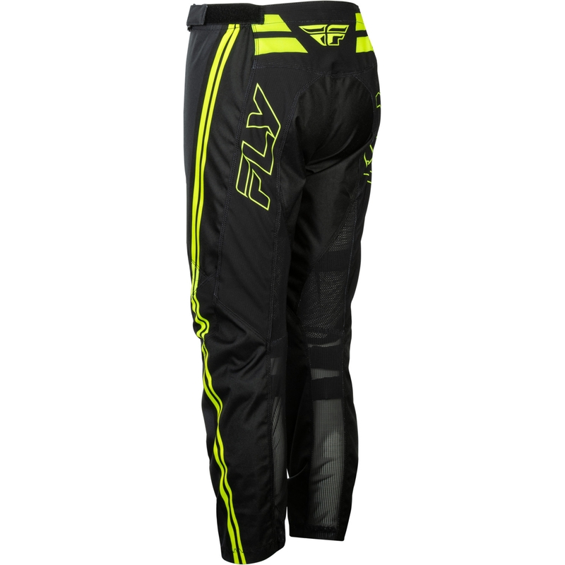 Lasten motocross-housut FLY Racing F-16 Raze musta-keltainen