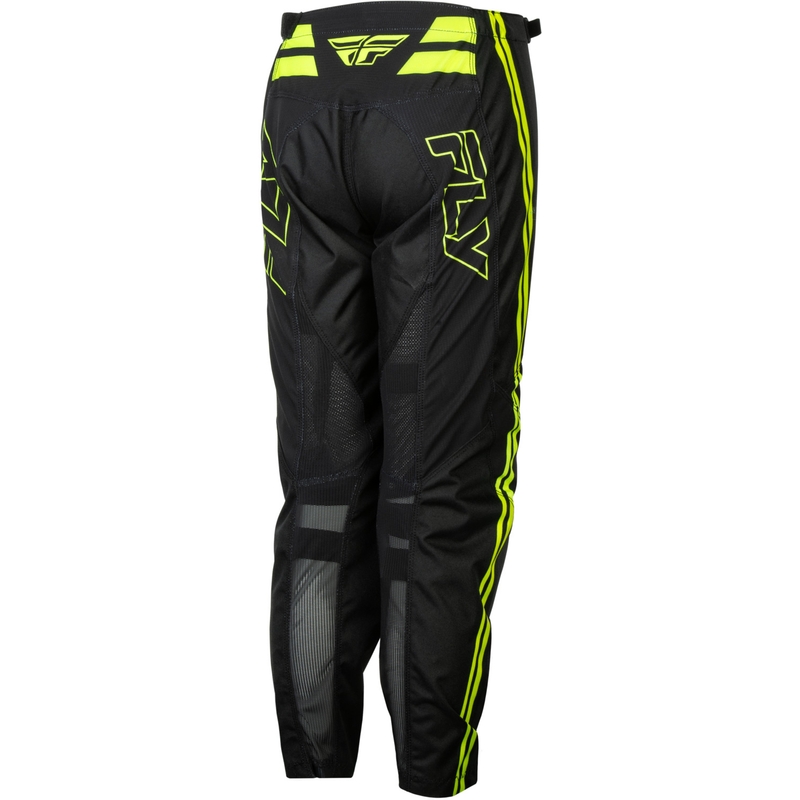 Lasten motocross-housut FLY Racing F-16 Raze musta-keltainen