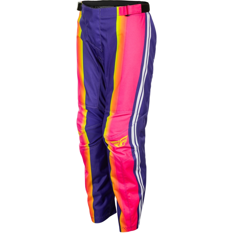 Lasten motocross-housut FLY Racing F-16 Raze violetti-punainen-keltainen