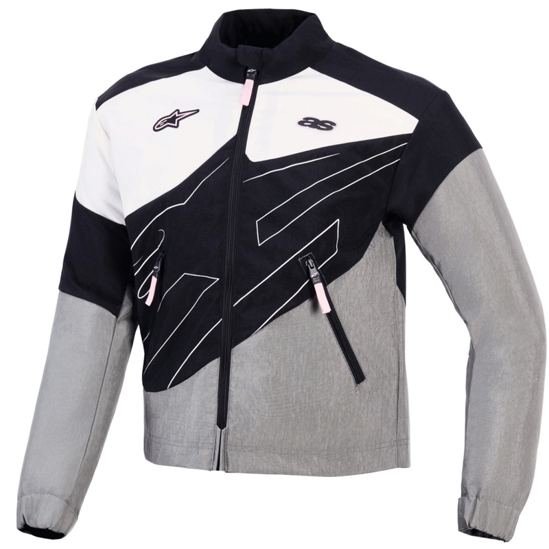 Alpinestars Stella Moshell naisten moottoripyörätakki musta-harmaa-valkoinen-pinkki