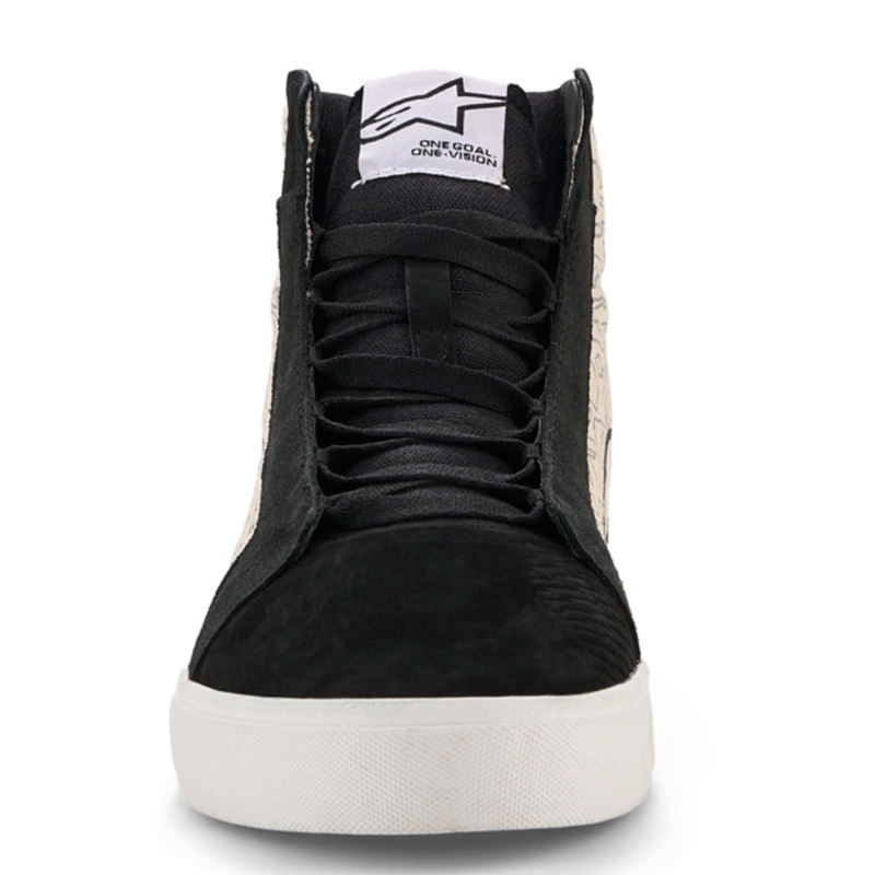 Alpinestars Ride-63 Canvas MP-saappaat Musta-Vaaleanharmaa-Valkoinen