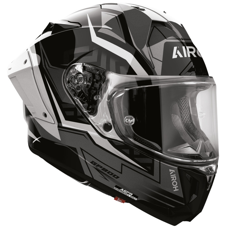Airoh GP 800 Victory -moottoripyörän täysikypärä, hopea