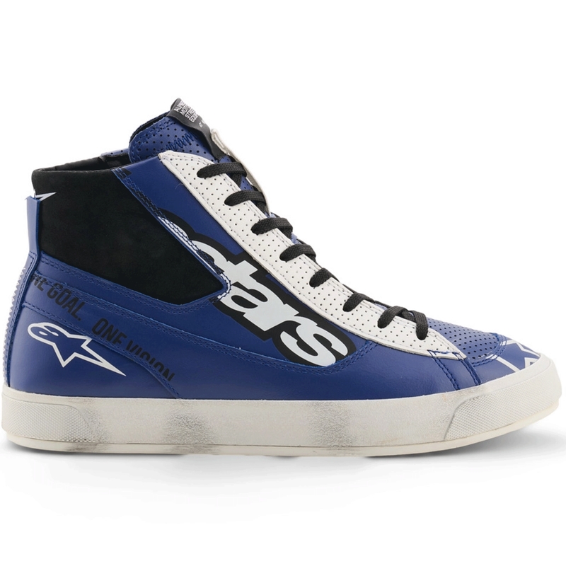 Alpinestars Stated Flair -moottoripyöräsaappaat sini-valko-musta