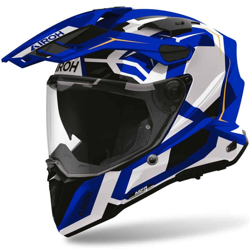 Enduro-moottoripyöräkypärä Airoh Commander 2 Polar blue