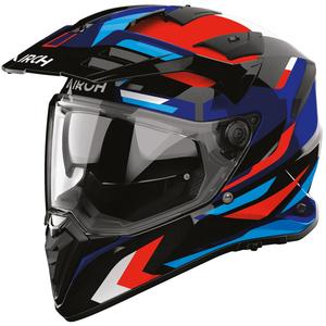 Enduro-moottoripyöräkypärä Airoh BADX-X Glitch sini-punainen