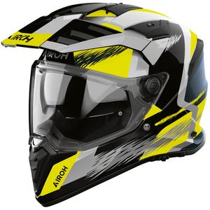 Enduro-moottoripyöräkypärä Airoh BADX-X Airspeed keltainen