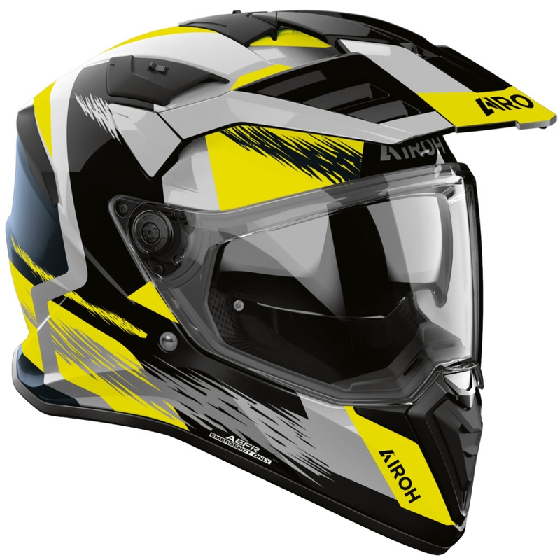 Enduro-moottoripyöräkypärä Airoh BADX-X Airspeed keltainen