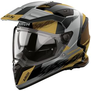 Enduro-moottoripyöräkypärä Airoh BADX-X Airspeed mattahiekka