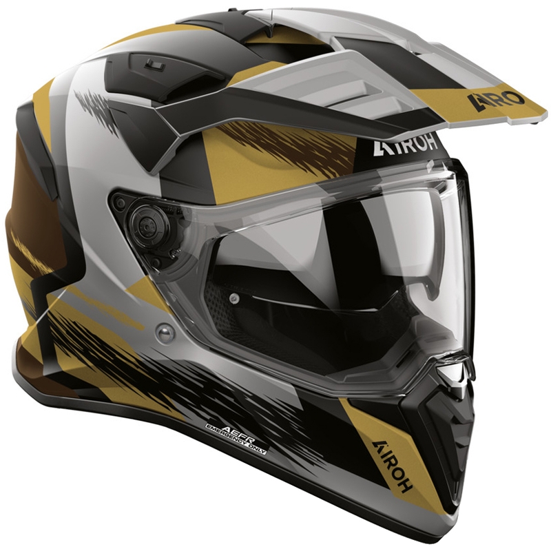 Enduro-moottoripyöräkypärä Airoh BADX-X Airspeed mattahiekka