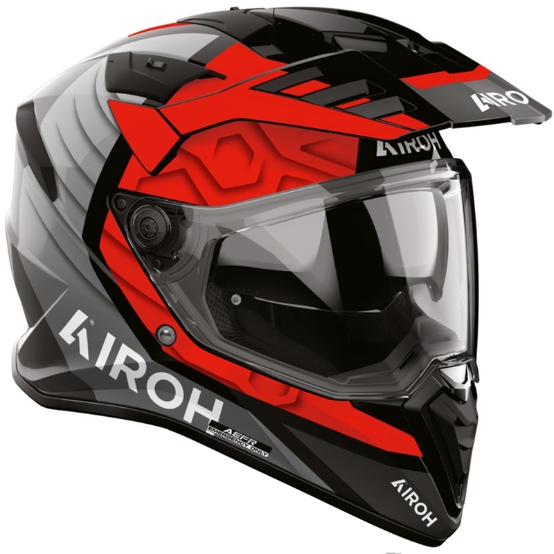 Enduro-moottoripyöräkypärä Airoh BADX-X Cube punainen
