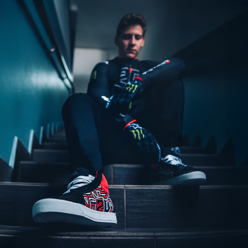 Alpinestars Ride-63 Canvas FQ20 MP-saappaat Musta-Valkoinen-Punainen