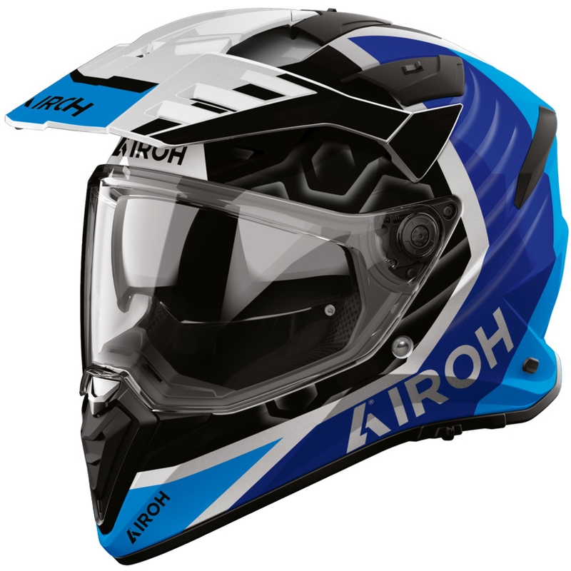Enduro-moottoripyöräkypärä Airoh BADX-X Cube sininen