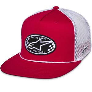 Alpinestars Contender Trucker -lippis puna-valkoinen