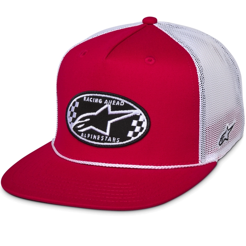 Alpinestars Contender Trucker -lippis puna-valkoinen