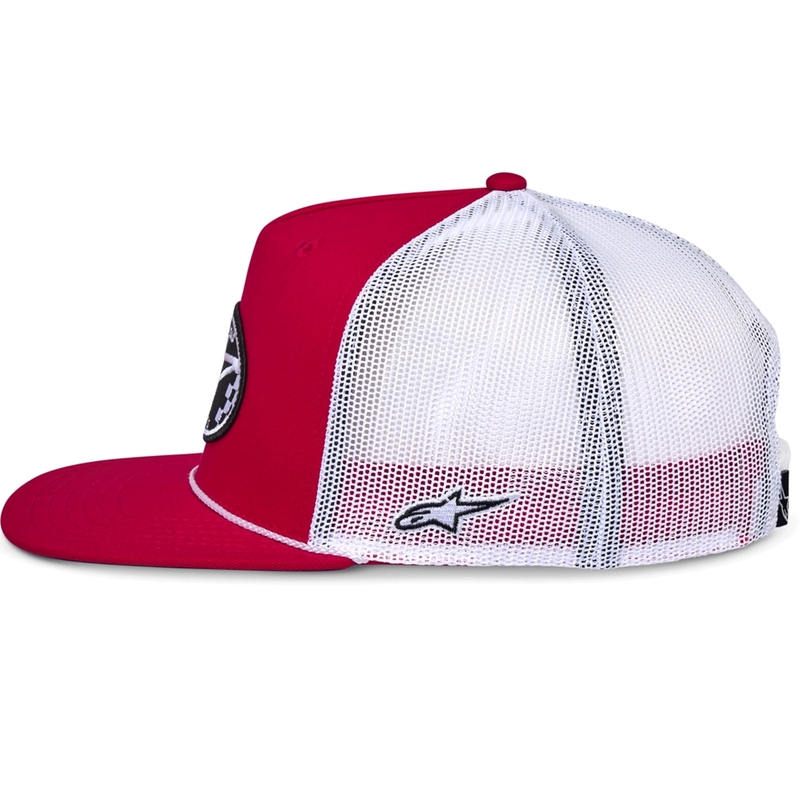 Alpinestars Contender Trucker -lippis puna-valkoinen