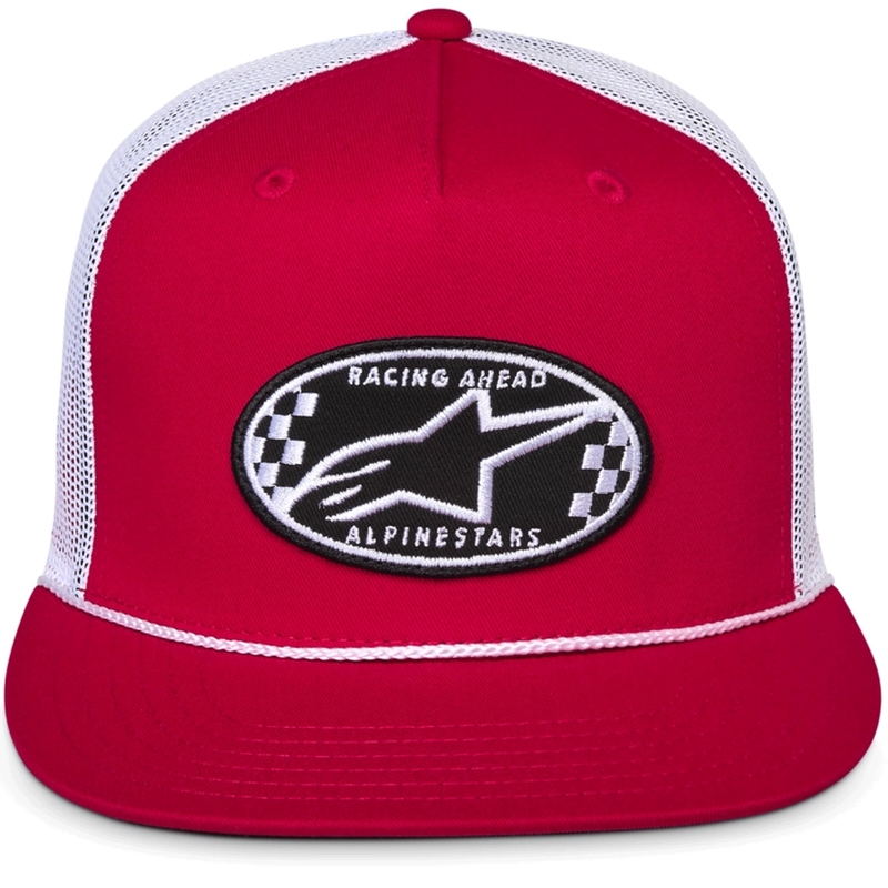 Alpinestars Contender Trucker -lippis puna-valkoinen
