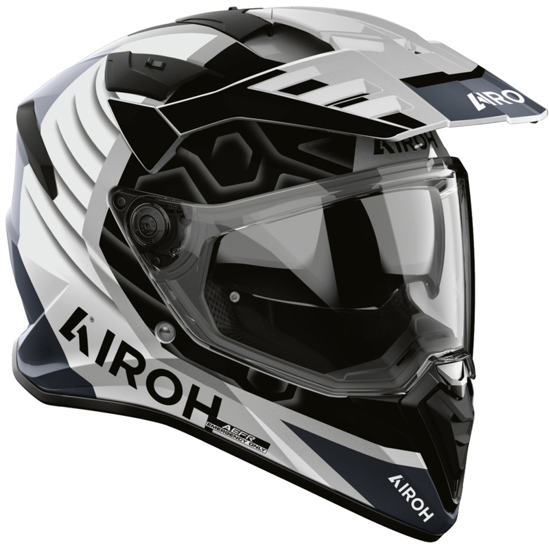Enduro-moottoripyöräkypärä Airoh BADX-X Cube harmaa